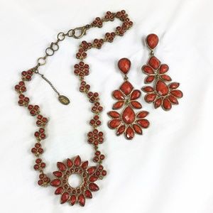 Amrita Singh Coral Haze Necklace - Nello Earrings